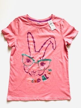 NWT GAP kids girls nerd alert bunny rabbit graphic tee size xxl (14-16)